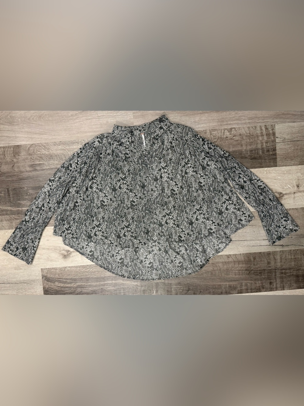 Size XS Free People Modern Muse Snake Print Button Down Blouse